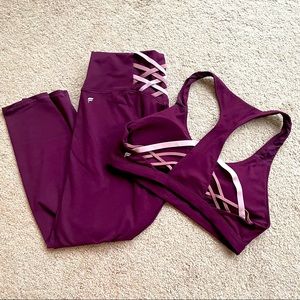 FABLETICS SET - both XL Maroon & Pink